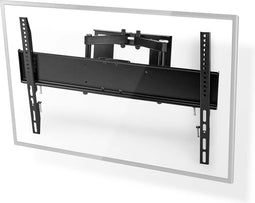 Nedis Draai- en Kantelbare TV-Muurbeugel - 37 - 80 " - Maximaal schermgewicht: 35 kg - Kantelbaar - Draaibaar - Minimale muurafstand: 75 mm - Maximale muurafstand: 330 mm - 6 Draaipunt(en) - Staal - Zwart