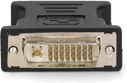 Nedis DVI-Adapter - DVI-I 24+5-Pin Male - VGA Female 15p - Vernikkeld - Recht - PVC - Zwart - Doos
