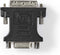 Nedis DVI-Adapter - DVI-I 24+5-Pin Male - VGA Female 15p - Vernikkeld - Recht - PVC - Zwart - Doos