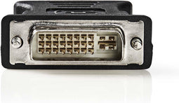 Nedis DVI-Adapter - DVI-I 24+5-Pin Male - VGA Female 15p - Vernikkeld - Recht - PVC - Zwart - Envelop