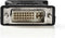 Nedis DVI-Adapter - DVI-I 24+5-Pin Male - VGA Female 15p - Vernikkeld - Recht - PVC - Zwart - Envelop