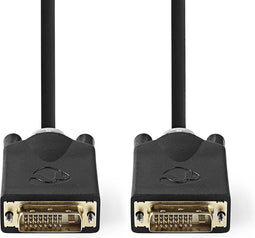 Nedis DVI-Kabel - DVI-D 24+1-Pins Male - DVI-D 24+1-Pins Male - 2560x1600 - Verguld - 3.00 m - Recht - PVC - Antraciet - Doos