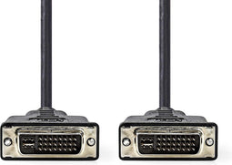 Nedis DVI-Kabel - DVI-I 24+5-Pin Male - DVI-I 24+5-Pin Male - 2560x1600 - Vernikkeld - 2.00 m - Recht - PVC - Zwart - Envelop