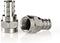 Nedis F-Connector - Recht - Male - Vernikkeld - 75 Ohm - Krimp - Diameter kabelinvoer: 5.5 mm - Koper - Zilver - 2 Stuks - Window Box
