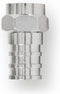 Nedis F-Connector - Recht - Male - Vernikkeld - 75 Ohm - Krimp - Diameter kabelinvoer: 7.0 mm - Koper - Zilver - 2 Stuks - Window Box