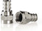 Nedis F-Connector - Recht - Male - Vernikkeld - 75 Ohm - Krimp - Diameter kabelinvoer: 7.0 mm - Koper - Zilver - 2 Stuks - Window Box