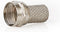 Nedis F-Connector - Recht - Male - Vernikkeld - 75 Ohm - Twist-On - Diameter kabelinvoer: 7.5 mm - Zink Legering - Zilver - 25 Stuks - Polybag