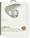 Nedis F Quick - F Quick Cables - F-Male Quick - F-Male Quick - Verguld - 75 Ohm - Dubbel Afgeschermd - 10.0 m - Rond - PVC - Wit - Window Box