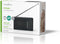 Nedis FM-Radio - Draagbaar Model - AM / FM - Batterij Gevoed - Analoog - 1.5 W - Zwart-Wit Scherm - Koptelefoonoutput - IP20 - Zwart