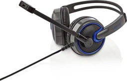 Nedis Gaming Headset - Over-Ear - Stereo - 2x 3.5 mm - Inklapbare Microfoon - 2.20 m - Zonder Verlichting