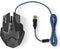Nedis Gaming Muis - Bedraad - 800 / 1200 / 1600 / 2400 dpi - Instelbare DPI - Aantal knoppen: 7 - Rechtshandig - 1.50 m - LED