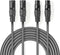 Nedis Gebalanceerde Audiokabel - 2x XLR 3-Pins Male - 2x XLR 3-Pins Female - Vernikkeld - 1.50 m - Rond - PVC - Donkergrijs - Kartonnen Sleeve