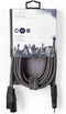 Nedis Gebalanceerde Audiokabel - 2x XLR 3-Pins Male - 3,5 mm Male - Vernikkeld - 3.00 m - Rond - PVC - Donkergrijs - Kartonnen Sleeve