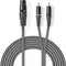 Nedis Gebalanceerde Audiokabel - XLR 3-Pins Female - 2x RCA Male - Vernikkeld - 1.50 m - Rond - PVC - Donkergrijs - Kartonnen Sleeve