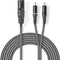 Nedis Gebalanceerde Audiokabel - XLR 3-Pins Male - 2x RCA Male - Vernikkeld - 1.50 m - Rond - PVC - Donkergrijs - Kartonnen Sleeve