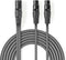 Nedis Gebalanceerde Audiokabel - XLR 3-Pins Male - 2x XLR 3-Pins Female - Vernikkeld - 1.50 m - Rond - PVC - Donkergrijs - Kartonnen Sleeve