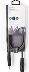 Nedis Gebalanceerde Audiokabel - XLR 3-Pins Male - 3,5 mm Male - Vernikkeld - 1.50 m - Rond - PVC - Donkergrijs - Kartonnen Sleeve