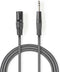 Nedis Gebalanceerde Audiokabel - XLR 3-Pins Male - 6,35 mm Male - Vernikkeld - 1.50 m - Rond - PVC - Donkergrijs - Kartonnen Sleeve