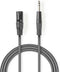 Nedis Gebalanceerde Audiokabel - XLR 3-Pins Male - 6,35 mm Male - Vernikkeld - 3.00 m - Rond - PVC - Donkergrijs - Kartonnen Sleeve