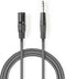 Nedis Gebalanceerde Audiokabel - XLR 3-Pins Male - 6,35 mm Male - Vernikkeld - 5.00 m - Rond - PVC - Donkergrijs - Kartonnen Sleeve