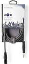 Nedis Gebalanceerde Audiokabel - XLR 3-Pins Male - 6,35 mm Male - Vernikkeld - 5.00 m - Rond - PVC - Donkergrijs - Kartonnen Sleeve