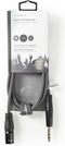 Nedis Gebalanceerde Audiokabel - XLR 3-Pins Male - 6,35 mm Male - Vernikkeld - 1.50 m - Rond - PVC - Donkergrijs - Kartonnen Sleeve