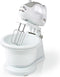 Nedis Handmixer - 200 W - 5-Snelheden - Turbo-functie - Draaikom / 2 Deeghaken / 2 Kloppers - Grijs / Wit