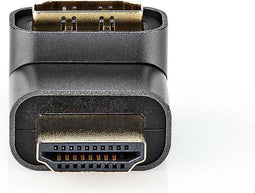Nedis HDMI-Adapter - HDMI Connector / HDMI Male - HDMI Output - Verguld - 270° Gehoekt - Aluminium - Gun Metal Grijs - 1 Stuks - Cover Window Box