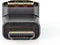 Nedis HDMI-Adapter - HDMI Connector / HDMI Male - HDMI Output - Verguld - 270° Gehoekt - Aluminium - Gun Metal Grijs - 1 Stuks - Cover Window Box