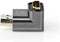 Nedis HDMI-Adapter - HDMI Connector / HDMI Male - HDMI Output - Verguld - 90° Gehoekt - Aluminium - Gun Metal Grijs - 1 Stuks - Cover Window Box