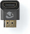 Nedis HDMI-Adapter - HDMI Connector / HDMI Male - HDMI Output - Verguld - 90° Gehoekt - Aluminium - Gun Metal Grijs - 1 Stuks - Cover Window Box