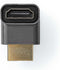 Nedis HDMI-Adapter - HDMI Connector / HDMI Male - HDMI Output - Verguld - 270° Gehoekt - Aluminium - Gun Metal Grijs - 1 Stuks - Cover Window Box
