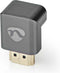 Nedis HDMI-Adapter - HDMI Connector / HDMI Male - HDMI Output - Verguld - 270° Gehoekt - Aluminium - Gun Metal Grijs - 1 Stuks - Cover Window Box