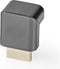 Nedis HDMI-Adapter - HDMI Connector / HDMI Male - HDMI Output - Verguld - 90° Gehoekt - Aluminium - Gun Metal Grijs - 1 Stuks - Cover Window Box