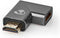 Nedis HDMI-Adapter - HDMI Connector / HDMI Male - HDMI Output - Verguld - Rechts Gehoekt - Aluminium - Gun Metal Grijs - 1 Stuks - Cover Window Box