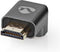 Nedis HDMI-Adapter - HDMI Connector / HDMI Male - HDMI Output - Verguld - 270° Gehoekt - Aluminium - Gun Metal Grijs - 1 Stuks - Cover Window Box