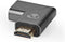 Nedis HDMI-Adapter - HDMI Connector / HDMI Male - HDMI Output - Verguld - Links Gehoekt - Aluminium - Gun Metal Grijs - 1 Stuks - Cover Window Box