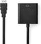Nedis HDMI-Adapter - HDMI Connector - VGA Female 15p / 3,5 mm Female - Vernikkeld - Recht - PVC - Zwart - 1 Stuks - Doos