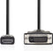 Nedis HDMI Kabel - HDMI Connector - DVI-D 24+1-Pins Male - 1080p - Vernikkeld - 2.00 m - Recht - PVC - Zwart - Doos
