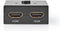 Nedis HDMI-Switch - 3 poort(en) - 1 x HDMI Input / 2x HDMI Input - 1x HDMI Output / 2x HDMI Output - 4K@60Hz - 6 Gbps - Metaal - Antraciet