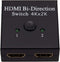 Nedis HDMI-Switch - 3 poort(en) - 1 x HDMI Input / 2x HDMI Input - 1x HDMI Output / 2x HDMI Output - 4K@60Hz - 6 Gbps - Metaal - Antraciet