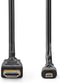 Nedis High Speed HDMI-Kabel met Ethernet - HDMI Connector - HDMI Micro-Connector - 4K@30Hz - 10.2 Gbps - 1.50 m - Rond - PVC - Zwart - Label