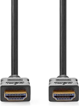 Nedis High Speed HDMI-Kabel met Ethernet - HDMI Connector - HDMI Connector - 4K@30Hz - ARC - 10.2 Gbps - 15.0 m - Rond - PVC - Zwart - Label