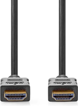 Nedis High Speed HDMI-Kabel met Ethernet - HDMI Connector - HDMI Connector - 4K@30Hz - ARC - 10.2 Gbps - 3.00 m - Rond - PVC - Zwart - Label