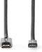 Nedis High Speed HDMI-Kabel met Ethernet - HDMI Connector - HDMI Mini-Connector - 4K@60Hz - 18 Gbps - 2.00 m - Rond - Katoen - Antraciet / Gun Metal Grijs - Cover Window Box