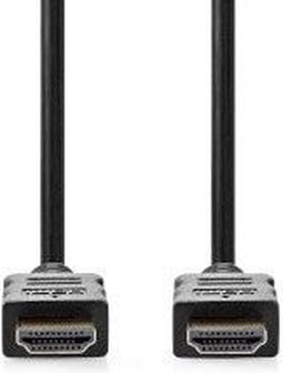 Nedis High Speed HDMI-Kabel met Ethernet - HDMI Connector - HDMI Connector - 4K@30Hz - ARC - 10.2 Gbps - 1.50 m - Rond - PVC - Zwart - Label