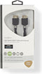 Nedis High Speed HDMI-Kabel met Ethernet - HDMI Connector - HDMI Connector - 4K@60Hz - ARC - 18 Gbps - 3.00 m - Rond - PVC - Antraciet - Doos