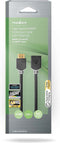 Nedis High Speed HDMI-Kabel met Ethernet - HDMI Connector - HDMI Output - 4K@60Hz - ARC - 18 Gbps - 3.00 m - Rond - PVC - Antraciet - Doos