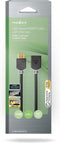 Nedis High Speed HDMI-Kabel met Ethernet - HDMI Connector - HDMI Output - 4K@60Hz - ARC - 18 Gbps - 2.00 m - Rond - PVC - Antraciet - Doos