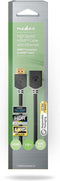 Nedis High Speed HDMI-Kabel met Ethernet - HDMI Connector - HDMI Output - 4K@60Hz - ARC - 18 Gbps - 1.00 m - Rond - PVC - Antraciet - Doos